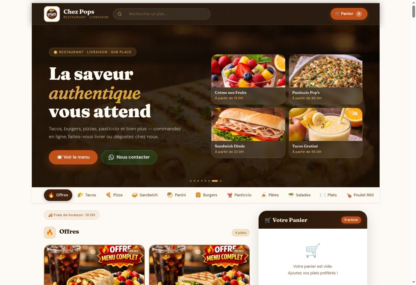 Website preview — Pops by Bilal