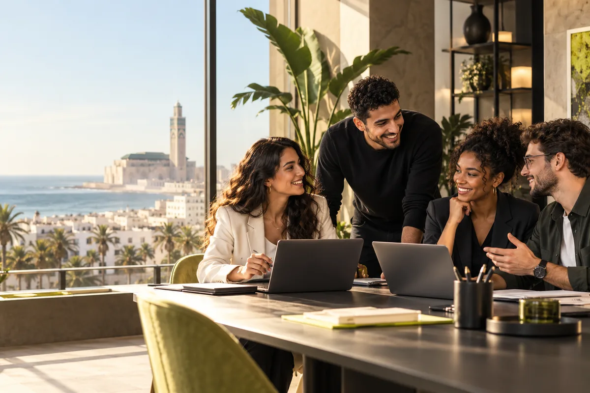 Illustration of a collaborative sales team