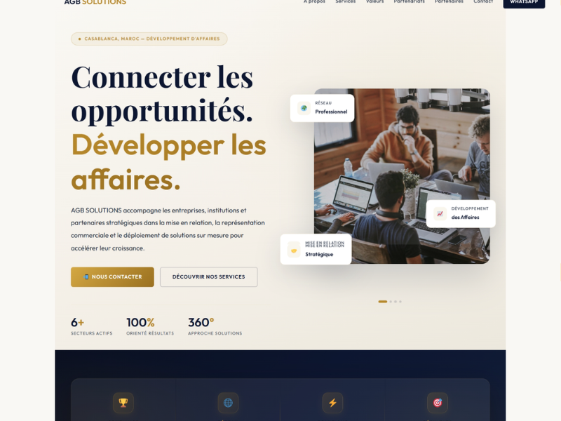 Site web AGB Solutions réalisé par Clikaro