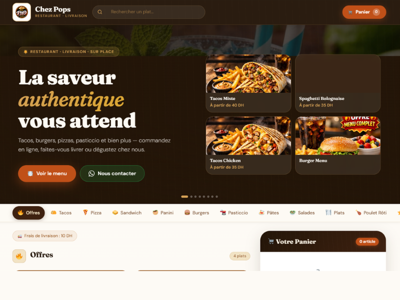 Boutique e-commerce Pops by Bilal réalisée par Clikaro